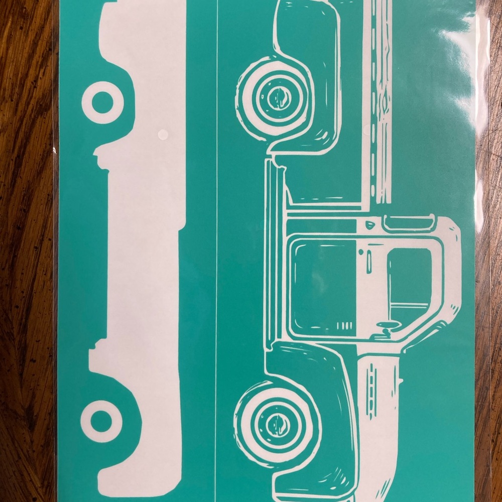 Chalk Couture vintage truck transfer